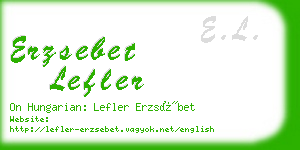 erzsebet lefler business card